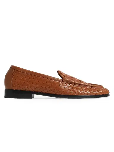 Bottega Veneta Men's Silenzio Intrecciato Leather Loafers | Thumbnail 1 Bottega Veneta Men's Silenzio Intrecciato Leather Loafers | Thumbnail 1