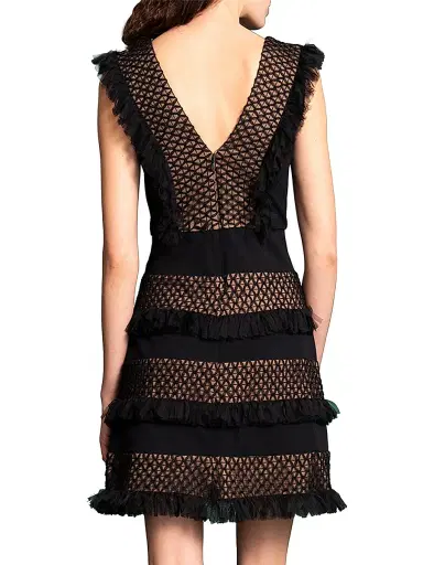 Tadashi Shoji Women's Tiered Ruffle Minidress | Thumbnail 3 Tadashi Shoji Women's Tiered Ruffle Minidress | Thumbnail 3