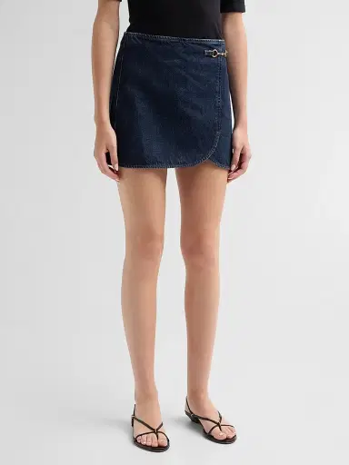 PAIGE Women's Montanna Denim Mini Skirt - La Mirada | Thumbnail 4 PAIGE Women's Montanna Denim Mini Skirt - La Mirada | Thumbnail 4