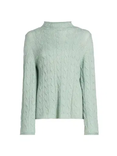 Guest In Residence Women's Cable-Knit Merino Wool-Blend Top - Sage Brush - Size XL | Thumbnail 1 Guest In Residence Women's Cable-Knit Merino Wool-Blend Top - Sage Brush - Size XL | Thumbnail 1