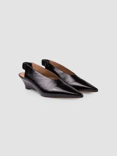 Odissì Women's Maria B Leather Slingback Pumps - Black - Size 11 | Thumbnail 2 Odissì Women's Maria B Leather Slingback Pumps - Black - Size 11 | Thumbnail 2