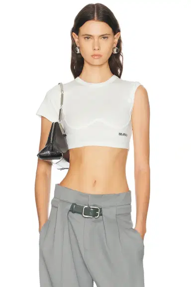 The Attico Logo Crop Tee | Thumbnail 1 The Attico Logo Crop Tee | Thumbnail 1