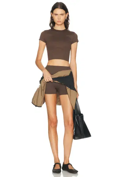 NikeSKIMS Matte Corset Short Sleeve Crop Top | Thumbnail 4 NikeSKIMS Matte Corset Short Sleeve Crop Top | Thumbnail 4