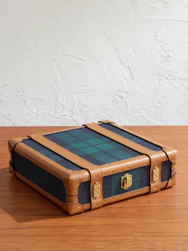 Ralph Lauren Home Sawyer Leather-Trimmed Checked Canvas Tic-Tac-Toe Set - Men | Thumbnail 3 Ralph Lauren Home Sawyer Leather-Trimmed Checked Canvas Tic-Tac-Toe Set - Men | Thumbnail 3