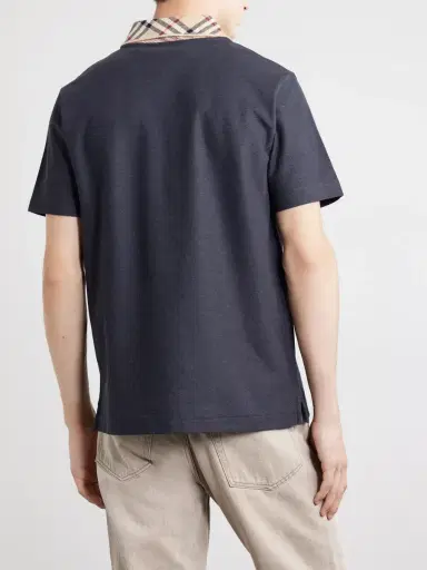 Burberry Checked Cotton-Piqué Polo Shirt - Men | Thumbnail 4 Burberry Checked Cotton-Piqué Polo Shirt - Men | Thumbnail 4