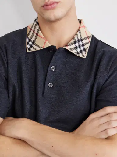 Burberry Checked Cotton-Piqué Polo Shirt - Men | Thumbnail 5 Burberry Checked Cotton-Piqué Polo Shirt - Men | Thumbnail 5