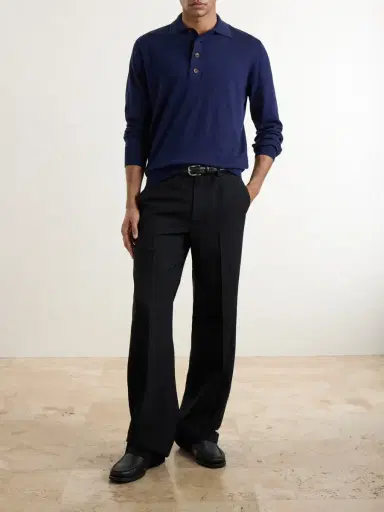 ELEVENTY Cotton and Cashmere-Blend Polo Shirt - Men | Thumbnail 2 ELEVENTY Cotton and Cashmere-Blend Polo Shirt - Men | Thumbnail 2