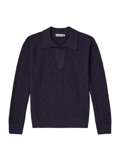 Canali Textured Wool Polo Sweater - Men | Thumbnail 1 Canali Textured Wool Polo Sweater - Men | Thumbnail 1