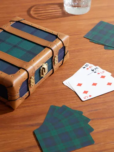 Ralph Lauren Home Sawyer Leather-Trimmed Checked Canvas Card Set - Men | Thumbnail 2 Ralph Lauren Home Sawyer Leather-Trimmed Checked Canvas Card Set - Men | Thumbnail 2