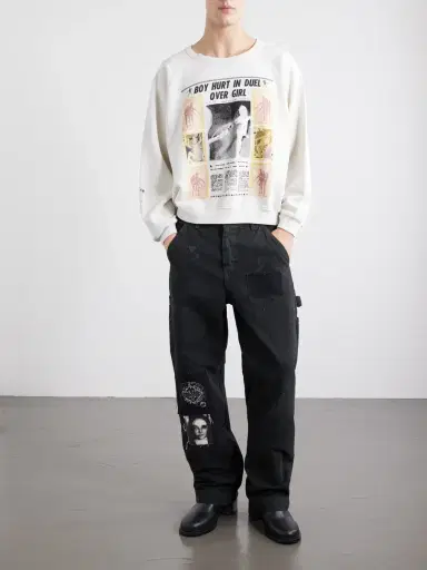 Enfants Riches Déprimés Boy Hurt in Duel Printed Cotton-Jersey Sweatshirt - Men | Thumbnail 2 Enfants Riches Déprimés Boy Hurt in Duel Printed Cotton-Jersey Sweatshirt - Men | Thumbnail 2