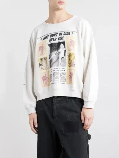 Enfants Riches Déprimés Boy Hurt in Duel Printed Cotton-Jersey Sweatshirt - Men | Thumbnail 3 Enfants Riches Déprimés Boy Hurt in Duel Printed Cotton-Jersey Sweatshirt - Men | Thumbnail 3