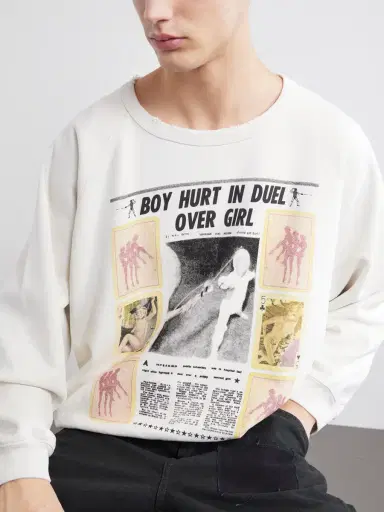 Enfants Riches Déprimés Boy Hurt in Duel Printed Cotton-Jersey Sweatshirt - Men | Thumbnail 5 Enfants Riches Déprimés Boy Hurt in Duel Printed Cotton-Jersey Sweatshirt - Men | Thumbnail 5