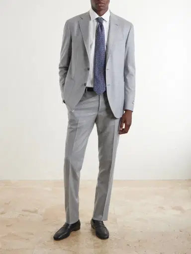 Canali Straight-Leg Wool-Flannel Suit Trousers - Men | Thumbnail 2 Canali Straight-Leg Wool-Flannel Suit Trousers - Men | Thumbnail 2