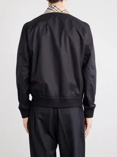 Burberry Checked Logo-Embroidered Cotton Blouson Jacket - Men | Thumbnail 4 Burberry Checked Logo-Embroidered Cotton Blouson Jacket - Men | Thumbnail 4