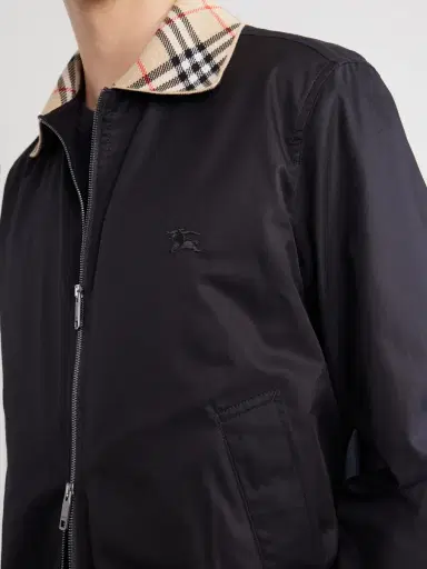 Burberry Checked Logo-Embroidered Cotton Blouson Jacket - Men | Thumbnail 5 Burberry Checked Logo-Embroidered Cotton Blouson Jacket - Men | Thumbnail 5