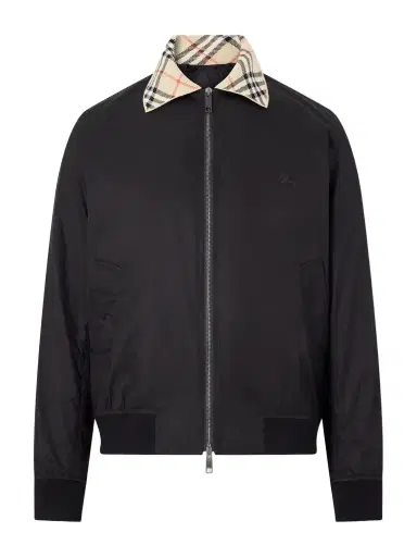 Burberry Checked Logo-Embroidered Cotton Blouson Jacket - Men | Thumbnail 1 Burberry Checked Logo-Embroidered Cotton Blouson Jacket - Men | Thumbnail 1