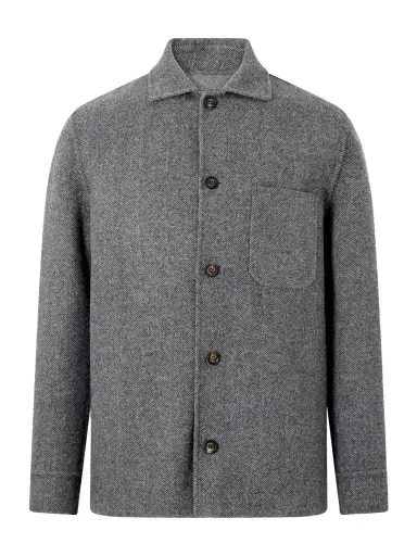 ELEVENTY Reversible Herringbone Wool and Cashmere-Blend Overshirt - Men | Thumbnail 1 ELEVENTY Reversible Herringbone Wool and Cashmere-Blend Overshirt - Men | Thumbnail 1
