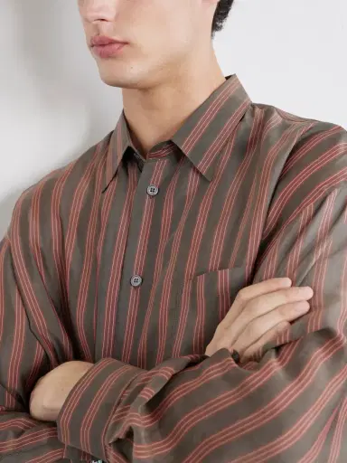 Enfants Riches Déprimés Henri's Everyday Striped Cupro Shirt - Men | Thumbnail 5 Enfants Riches Déprimés Henri's Everyday Striped Cupro Shirt - Men | Thumbnail 5