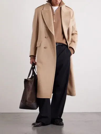 Tom Ford Double-Breasted Wool and Cashmere-Blend Coat - Men | Thumbnail 2 Tom Ford Double-Breasted Wool and Cashmere-Blend Coat - Men | Thumbnail 2