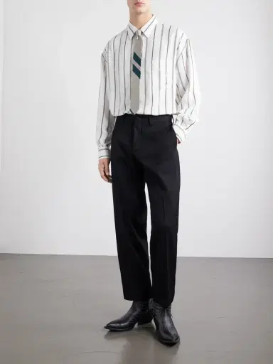 Enfants Riches Déprimés Henri's Everyday Striped Silk-Blend Satin Shirt - Men | Thumbnail 2 Enfants Riches Déprimés Henri's Everyday Striped Silk-Blend Satin Shirt - Men | Thumbnail 2