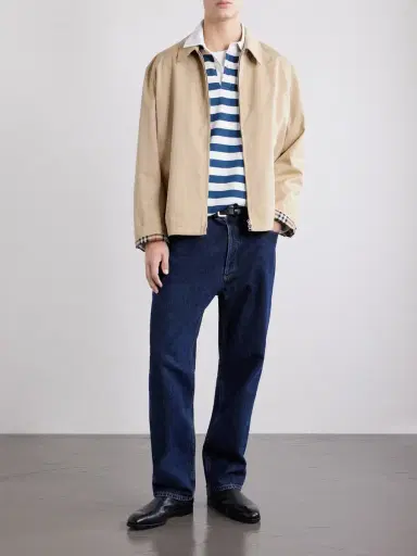 Burberry Logo-Embroidered Striped Cotton Polo Sweater - Men | Thumbnail 2 Burberry Logo-Embroidered Striped Cotton Polo Sweater - Men | Thumbnail 2