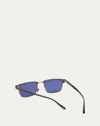 Tom Ford Men's FT0997-Hudson Half-Rim Square Sunglasses | Thumbnail 3 Tom Ford Men's FT0997-Hudson Half-Rim Square Sunglasses | Thumbnail 3
