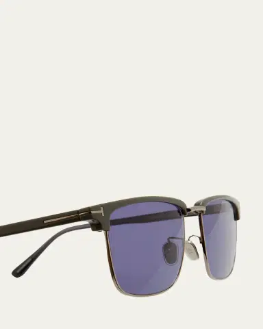 Tom Ford Men's FT0997-Hudson Half-Rim Square Sunglasses | Thumbnail 4 Tom Ford Men's FT0997-Hudson Half-Rim Square Sunglasses | Thumbnail 4