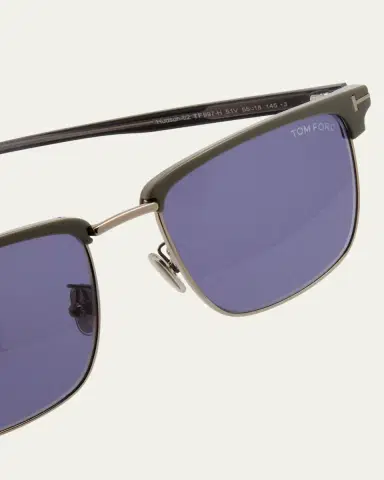 Tom Ford Men's FT0997-Hudson Half-Rim Square Sunglasses | Thumbnail 5 Tom Ford Men's FT0997-Hudson Half-Rim Square Sunglasses | Thumbnail 5