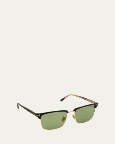 Tom Ford Men's FT0997-Hudson Half-Rim Square Sunglasses | Thumbnail 2 Tom Ford Men's FT0997-Hudson Half-Rim Square Sunglasses | Thumbnail 2