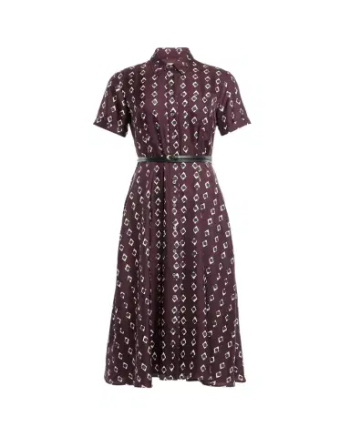 Altuzarra Kiera Diamond-Print Silk Short-Sleeve Midi Shirtdress | Thumbnail 1 Altuzarra Kiera Diamond-Print Silk Short-Sleeve Midi Shirtdress | Thumbnail 1