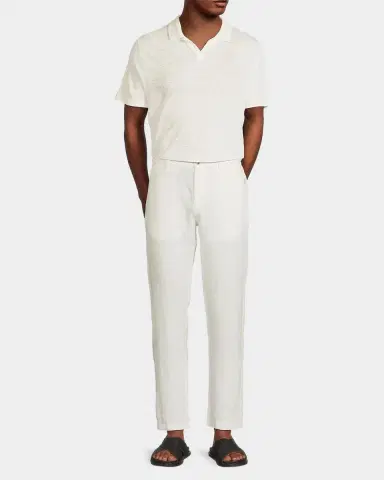Onia Men 's Linen Flat-Front Trousers | Thumbnail 2 Onia Men 's Linen Flat-Front Trousers | Thumbnail 2