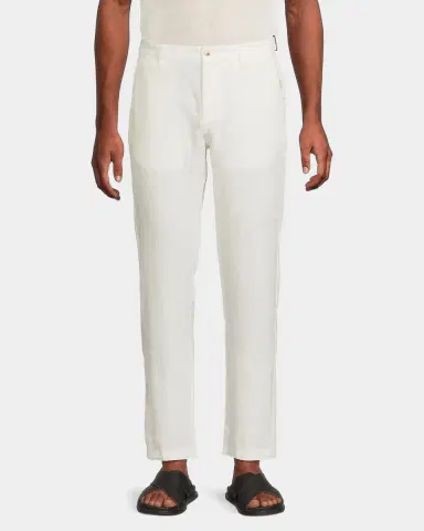 Onia Men 's Linen Flat-Front Trousers | Thumbnail 4 Onia Men 's Linen Flat-Front Trousers | Thumbnail 4
