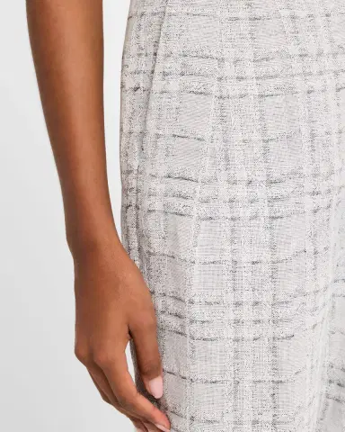 Emporio Armani Pleated Check Cotton-Linen Trousers | Thumbnail 5 Emporio Armani Pleated Check Cotton-Linen Trousers | Thumbnail 5