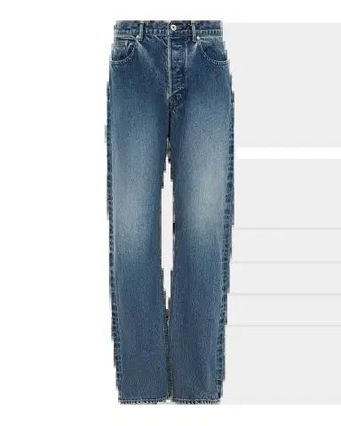 JW Anderson Men 's Blue-Wash Denim Straight Leg Jeans | Thumbnail 2 JW Anderson Men 's Blue-Wash Denim Straight Leg Jeans | Thumbnail 2