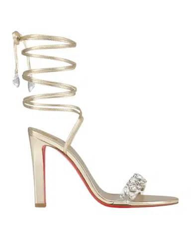 Christian Louboutin 100mm Fanny Jolly Embellished Leather Ankle-Wrap Sandals | Thumbnail 1 Christian Louboutin 100mm Fanny Jolly Embellished Leather Ankle-Wrap Sandals | Thumbnail 1