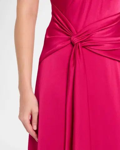 Aidan Mattox Strapless Embroidered Crepe Column Dress | Thumbnail 5 Aidan Mattox Strapless Embroidered Crepe Column Dress | Thumbnail 5