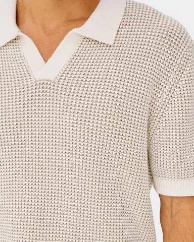 RAILS Men's Pearson Cotton-Cashmere Johnny Collar Polo Shirt | Thumbnail 5 RAILS Men's Pearson Cotton-Cashmere Johnny Collar Polo Shirt | Thumbnail 5