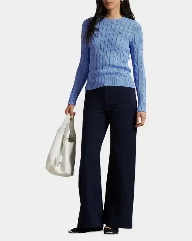 Polo Ralph Lauren Julianna Cable-Knit Cotton Crewneck Sweater | Thumbnail 2 Polo Ralph Lauren Julianna Cable-Knit Cotton Crewneck Sweater | Thumbnail 2