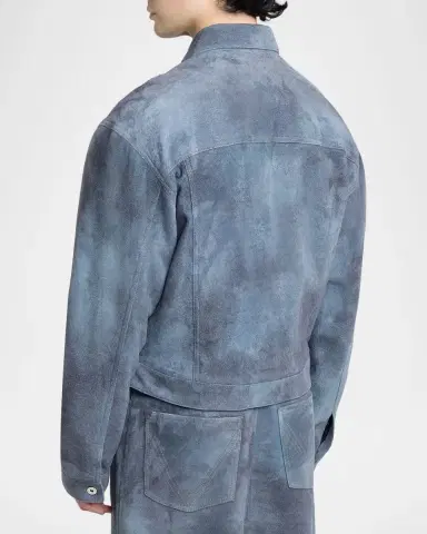 Bottega Veneta Men's Cloudy Suede Trucker Jacket | Thumbnail 3 Bottega Veneta Men's Cloudy Suede Trucker Jacket | Thumbnail 3