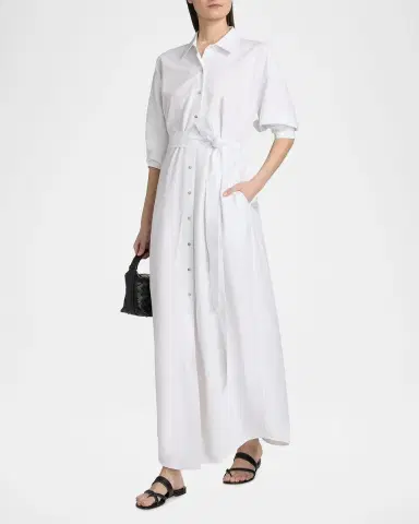 L'Agence Ridley Tie-Waist Maxi Shirtdress | Thumbnail 2 L'Agence Ridley Tie-Waist Maxi Shirtdress | Thumbnail 2