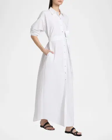 L'Agence Ridley Tie-Waist Maxi Shirtdress | Thumbnail 7 L'Agence Ridley Tie-Waist Maxi Shirtdress | Thumbnail 7