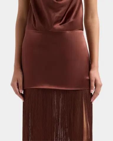 Retrofête Cyrelle Cowl Fringe Maxi Dress | Thumbnail 5 Retrofête Cyrelle Cowl Fringe Maxi Dress | Thumbnail 5
