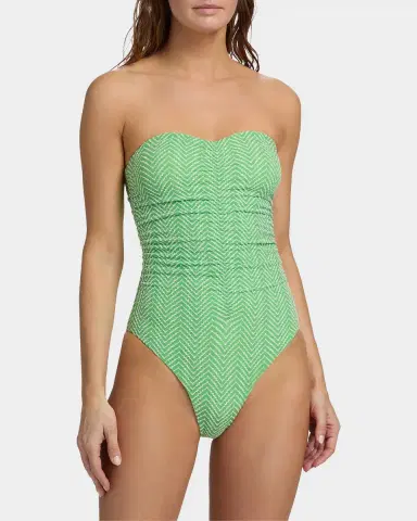 Milly Verde Chevron One-Piece Swimsuit | Thumbnail 4 Milly Verde Chevron One-Piece Swimsuit | Thumbnail 4