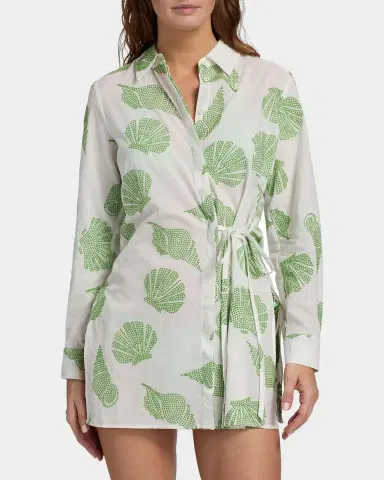 Milly Cleo Embroidered Cotton Cover-Up Mini Dress | Thumbnail 4 Milly Cleo Embroidered Cotton Cover-Up Mini Dress | Thumbnail 4