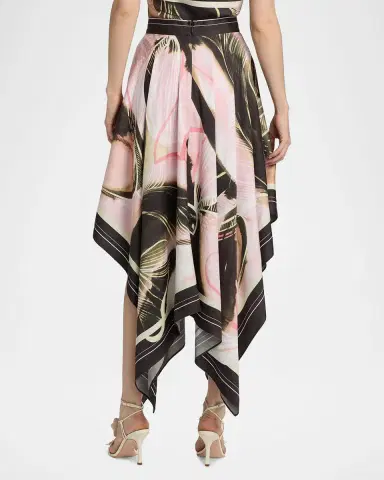 AMUR Letty Printed Scarf Midi Skirt | Thumbnail 3 AMUR Letty Printed Scarf Midi Skirt | Thumbnail 3