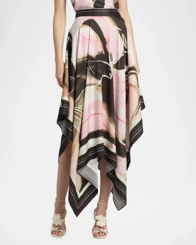 AMUR Letty Printed Scarf Midi Skirt | Thumbnail 4 AMUR Letty Printed Scarf Midi Skirt | Thumbnail 4