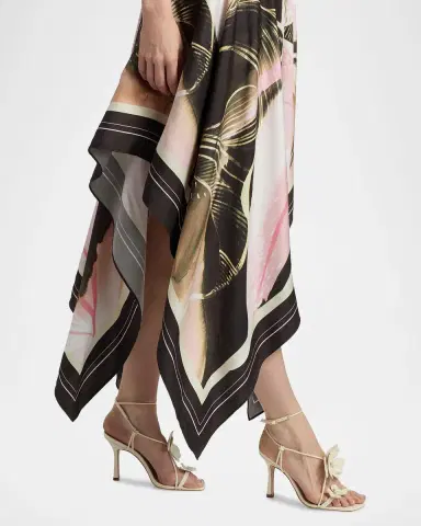AMUR Letty Printed Scarf Midi Skirt | Thumbnail 5 AMUR Letty Printed Scarf Midi Skirt | Thumbnail 5