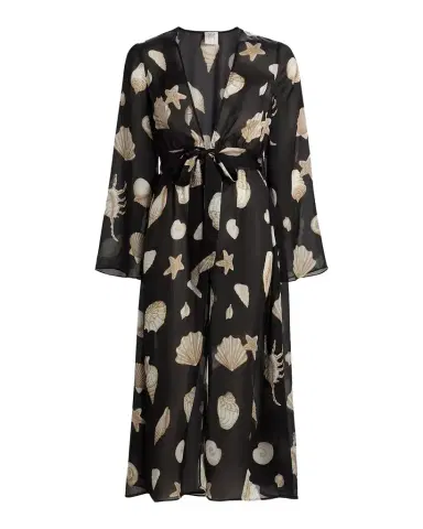 Milly Vince Seashell-Print Cover-Up Midi Dress | Thumbnail 1 Milly Vince Seashell-Print Cover-Up Midi Dress | Thumbnail 1