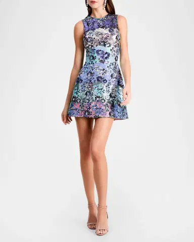HELSI Daria Ombre Sequin Floral Mini Dress | Thumbnail 2 HELSI Daria Ombre Sequin Floral Mini Dress | Thumbnail 2