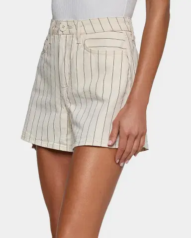 L'AGENCE Lissania Pinstriped Ultra High-Rise Denim Shorts | Thumbnail 5 L'AGENCE Lissania Pinstriped Ultra High-Rise Denim Shorts | Thumbnail 5